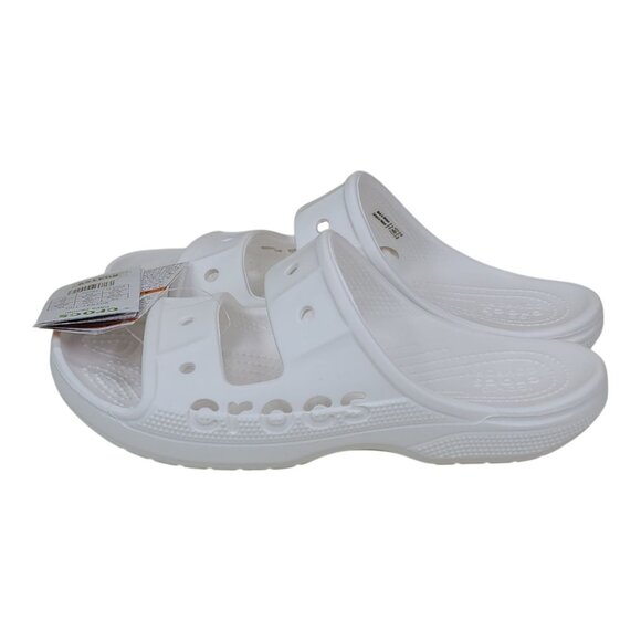 Crocs Baya Sandal White Slip-On Slides Lightweight & Comfortable Womens 8 Mens 6 - Picture 4 of 9